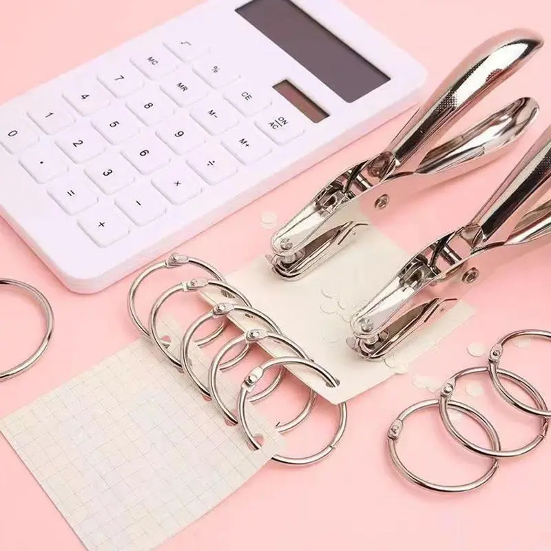 Hand Held Metal Stationery Round Hole Diameter 3/6mm Hole Punch Pliers Hole Punch Paper Hole Punch Boxed Single Hole Punch