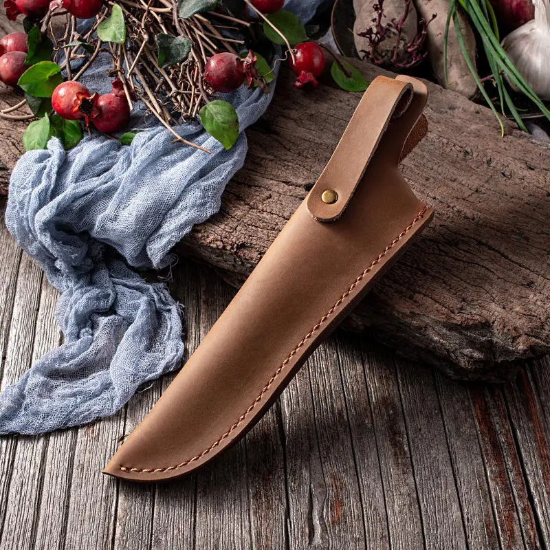 Multi-Function Tool Knife Protective Cover Leather Sheath Belt Knife Sheath Leather Sheath With Waist Belt Buckle Pocket