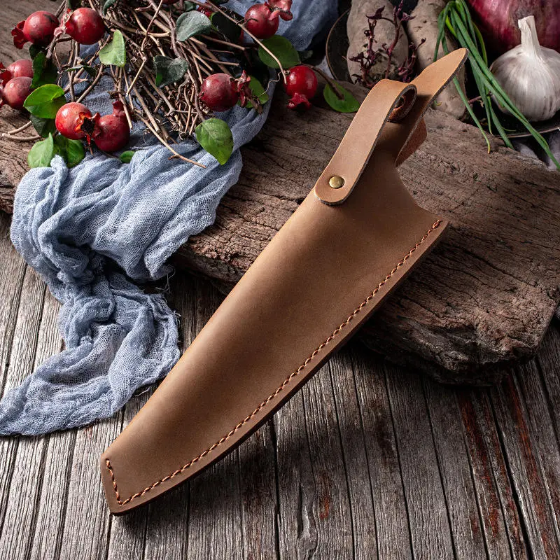 Multi-Function Tool Knife Protective Cover Leather Sheath Belt Knife Sheath Leather Sheath With Waist Belt Buckle Pocket