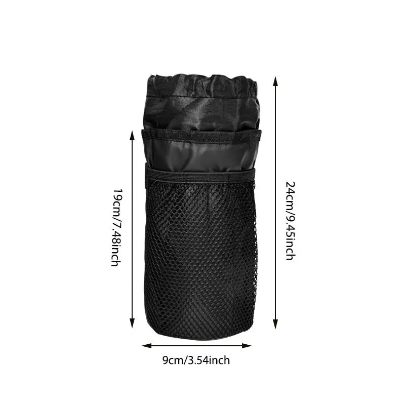 Bicycle Bag Bike Bottle Holder Handlebar Stem Thermal Bag with Mesh Pocket Coffee Cup Holders Cycling Water Bottle Carrier Bag
