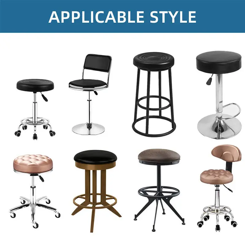 1/2PCS PU Leather Cover Bar Round Swivel Chair Cover Universal Stool Cover Bar Coffee Shop Stool Cover High Quality