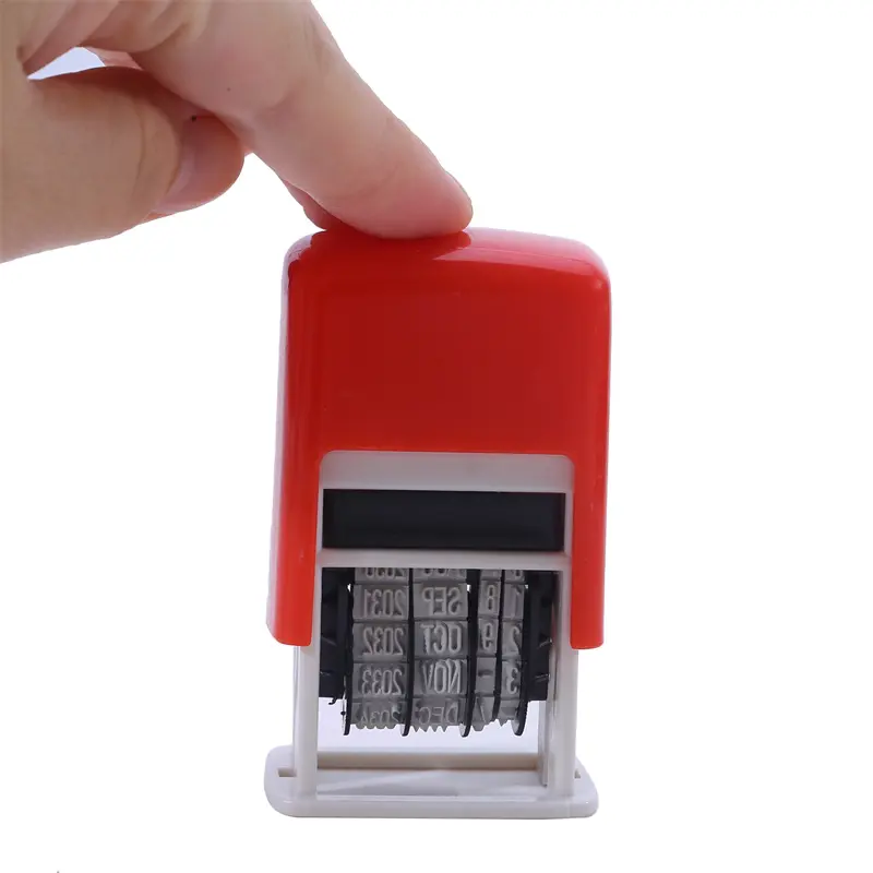 Planner Date Stamp DIY Handle Account Date Stamps Stamping Mud Set Mini Stamps For Office Escolar Supplies Emboss (No ink )