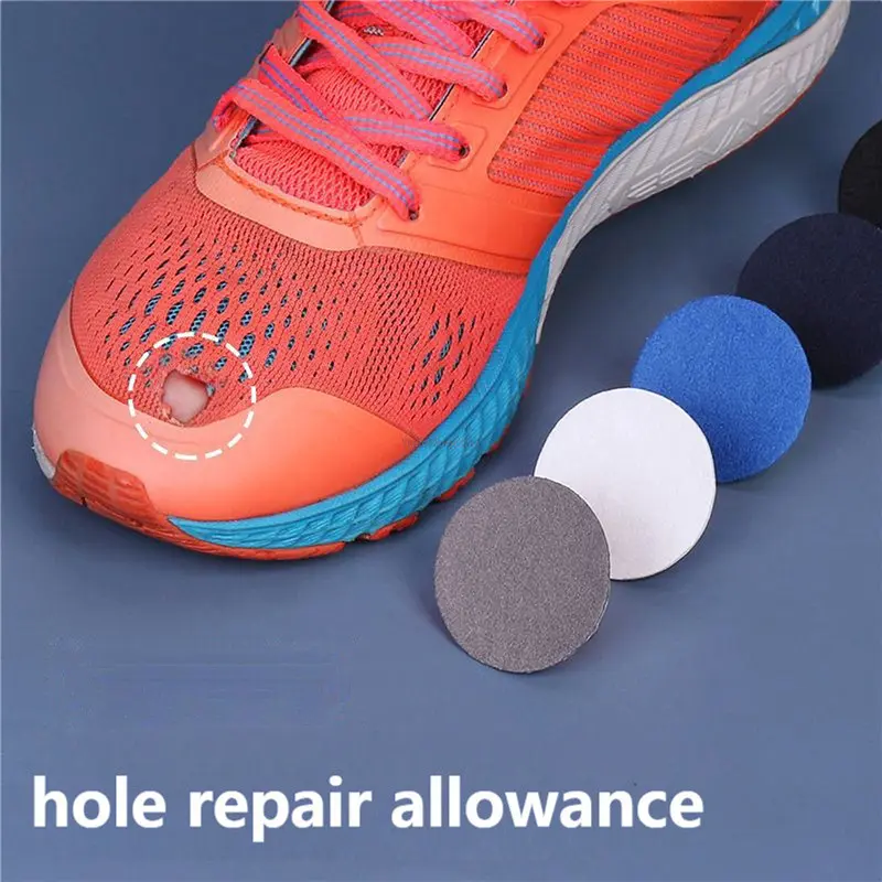 4/6pcs/set Sports Shoe Fabric Repair Patch Heel Anti Wear Mesh Lining Hole Subsidy self-adhesive Patches Creative Practical Tool