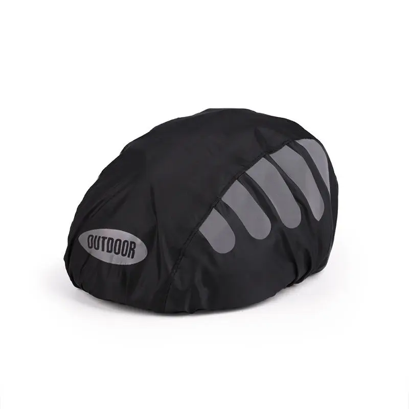 1 Pcs Bike Helmet Rain Cover With Reflective Strip Waterproof Windproof Bicycle Helmet Cover High Visibility Cycling Ride Gear