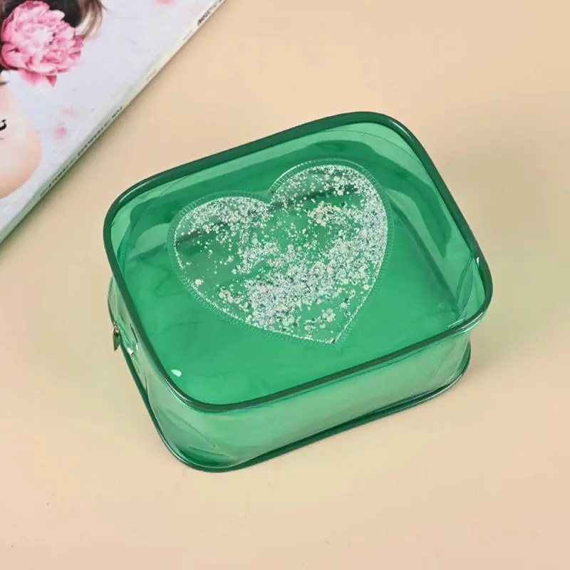 1Pcs Mini PVC Transparent Cosmetic Bag Simple Ladies Large Capacity Travel Portable Waterproof Sundry Storage Toiletry Bag