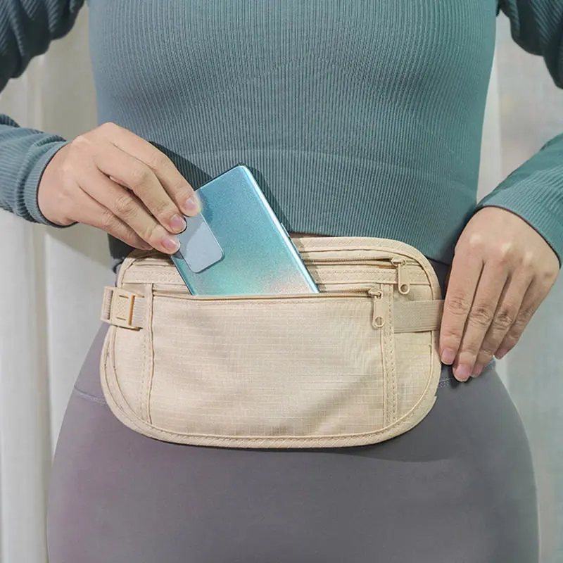 Travel Waist Packs Pouch For Passport Money Hidden Security Wallet Men Women Sport Running Bag Chest Pack Money Fanny Pack