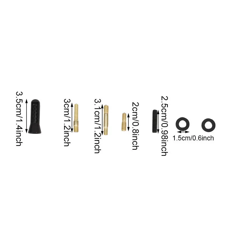 1 Set Brand New Fiber Screw Metal Short Stubby Mast Antenna Car Styling Roof Antenna Enhanced Signal For Benz Car Accessories