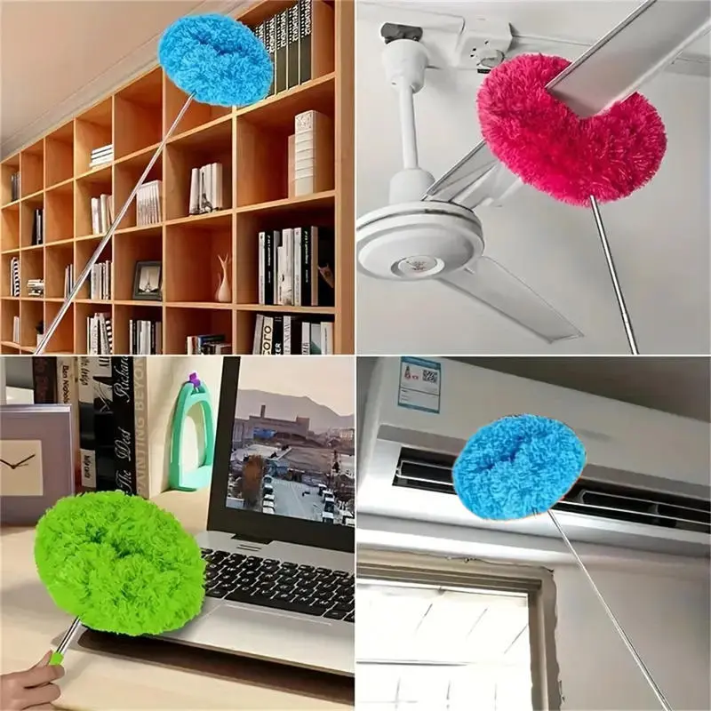 Microfiber Ceiling Fan Duster Extends Up To Long Handled Dust Locking Reusable And Cleaner Brush For Effortless Cleaning