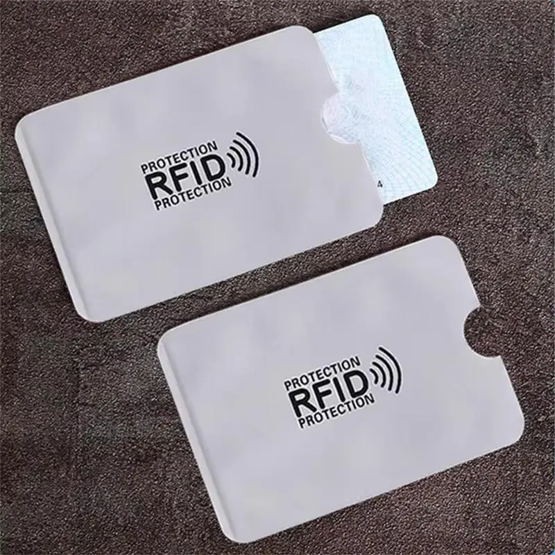 15PC Color RFID Blocking Credit Bank Card Sleeves Protector Aluminum Foil Anti-Scan Card Holder Access Control Card Keeper Case