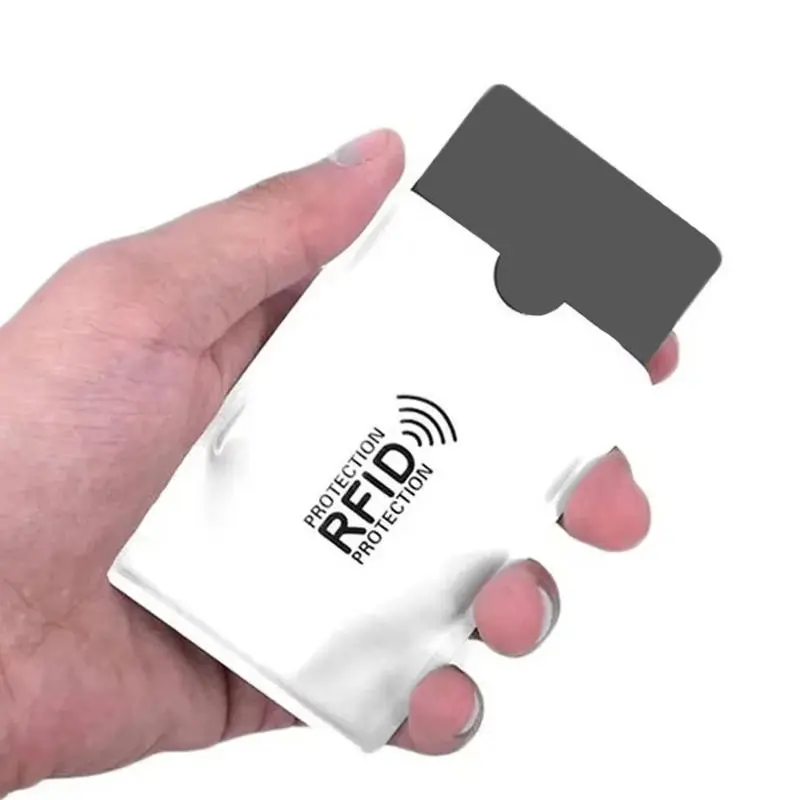 15PC Color RFID Blocking Credit Bank Card Sleeves Protector Aluminum Foil Anti-Scan Card Holder Access Control Card Keeper Case