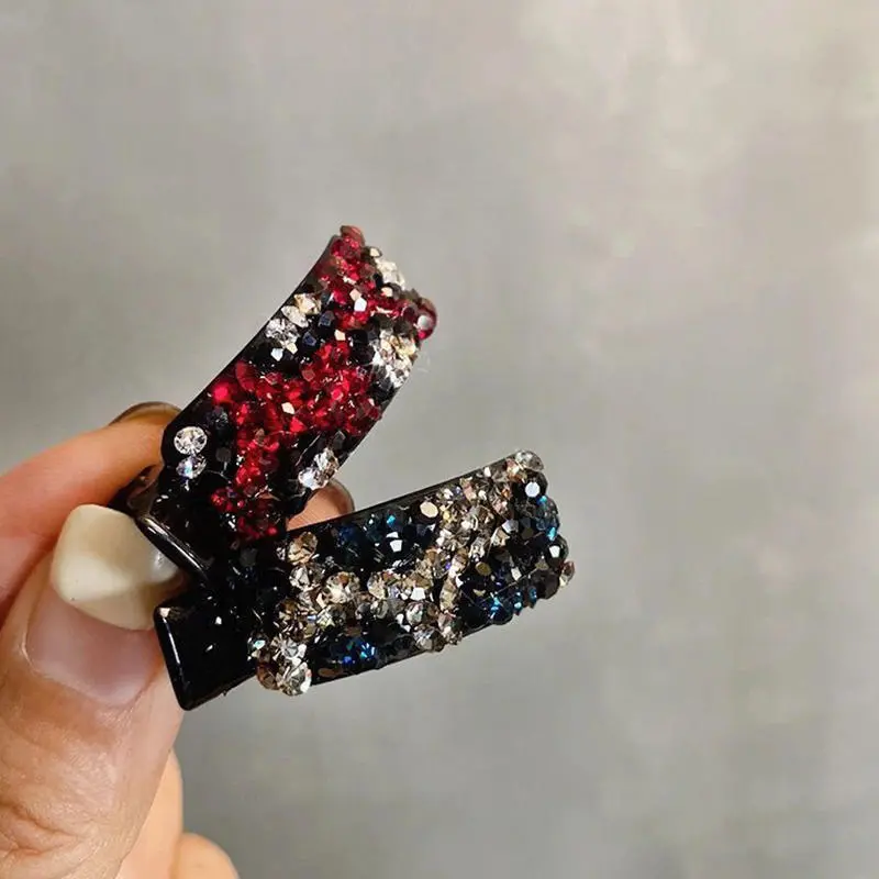 4Pcs Hairpin Creative Rhinestones Colorful Rhinestones Hairpin Shiny Cute Hair Female Hairstyle Decoration Barrettes Headwear