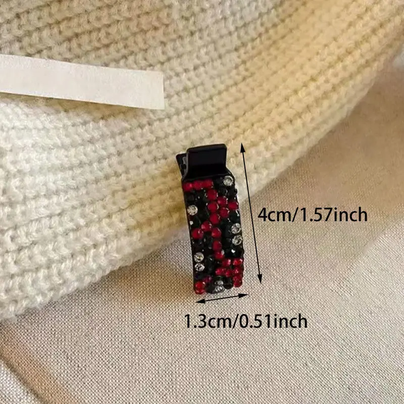 4Pcs Hairpin Creative Rhinestones Colorful Rhinestones Hairpin Shiny Cute Hair Female Hairstyle Decoration Barrettes Headwear
