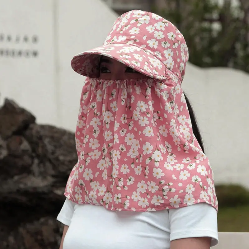 UV Protection Sun Hat Breathable Hunting Ear Flap Face Neck Protective Cover Leisure Outdoor Fishing Cap Women