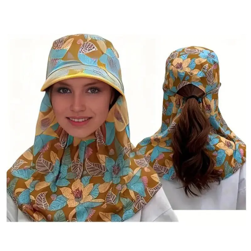 UV Protection Sun Hat Breathable Hunting Ear Flap Face Neck Protective Cover Leisure Outdoor Fishing Cap Women