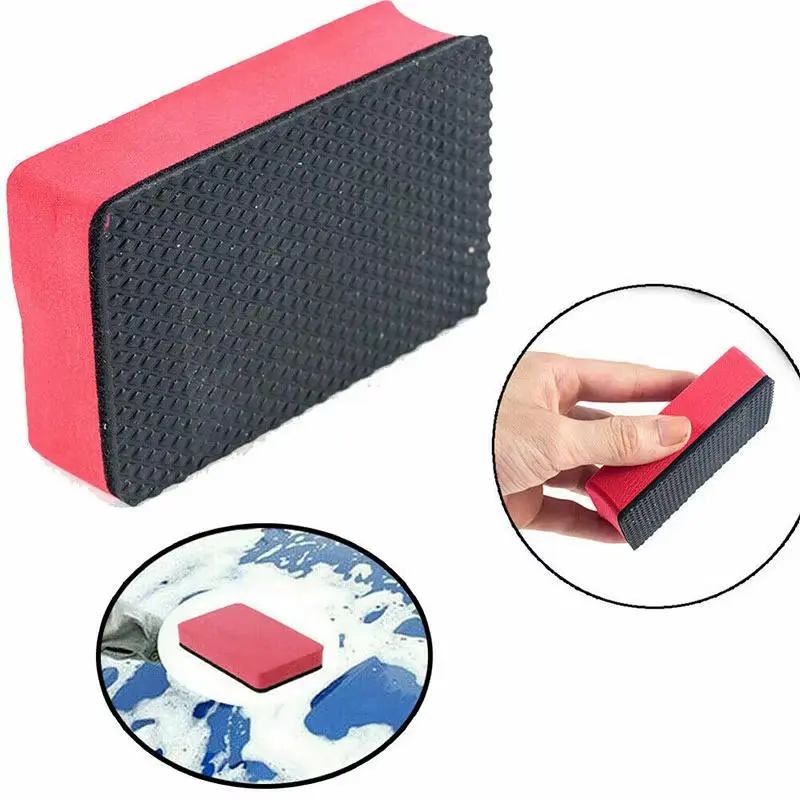 Car Magic Clay Bar Pad Decontamination Sponge Car Detailing Sponge Block Cleaning Smooth Eraser Wax Polish Pad Car Cleaning Tool