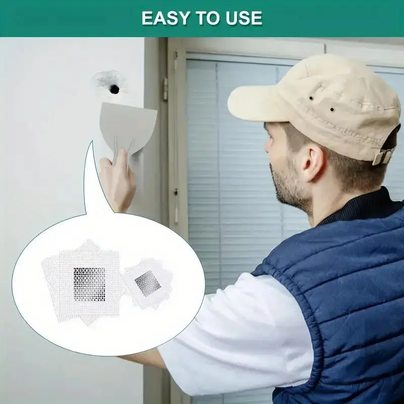 Mesh Wall Repair Patch Adhesive Fix Net Drywall Hole Ceiling Plaster Damage Aluminum Plate 2/4/6/8 Inch