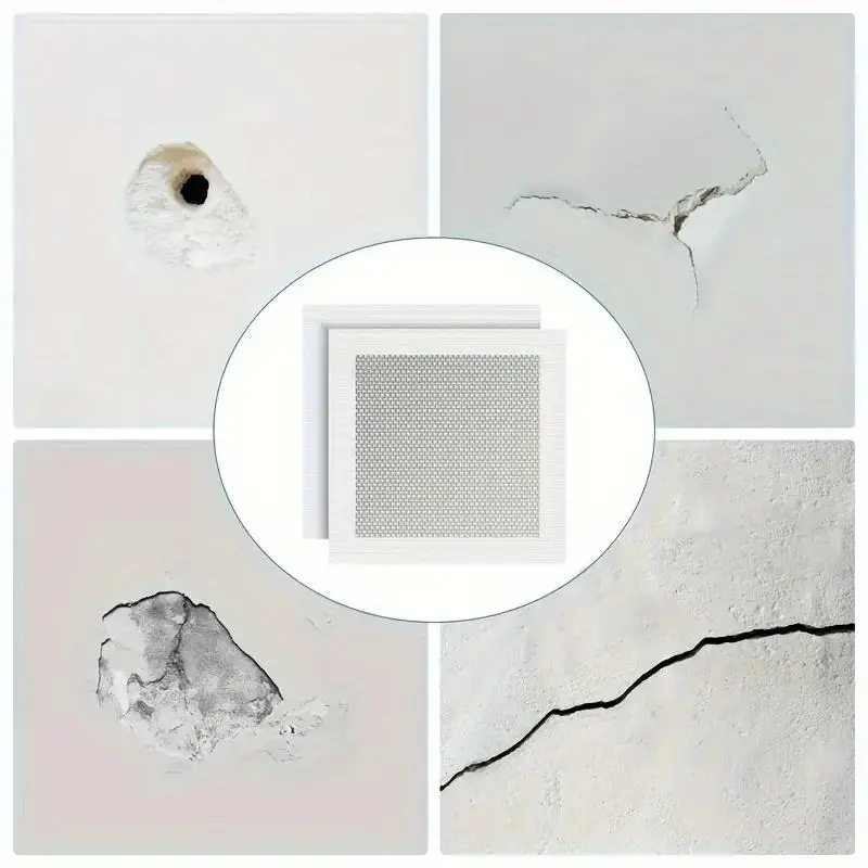 Mesh Wall Repair Patch Adhesive Fix Net Drywall Hole Ceiling Plaster Damage Aluminum Plate 2/4/6/8 Inch