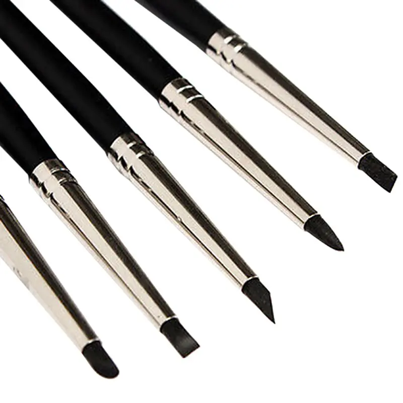 5PCS Silicone Clay Sculpting Tool For Brush Modeling Dotting Nail Art Pottery Clay Tool New DIY Carving Sculpting Tools