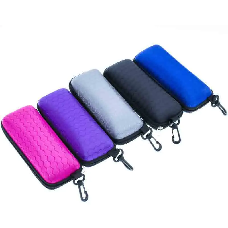 New Honeycomb Zipper Glasses Case portable Sunglasses Case Zipper Bag Hard Eye Glasses Case Glasses storage box