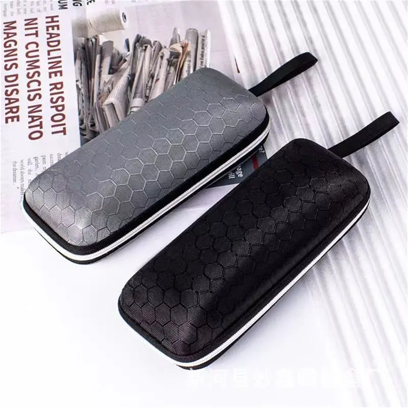 New Honeycomb Zipper Glasses Case portable Sunglasses Case Zipper Bag Hard Eye Glasses Case Glasses storage box