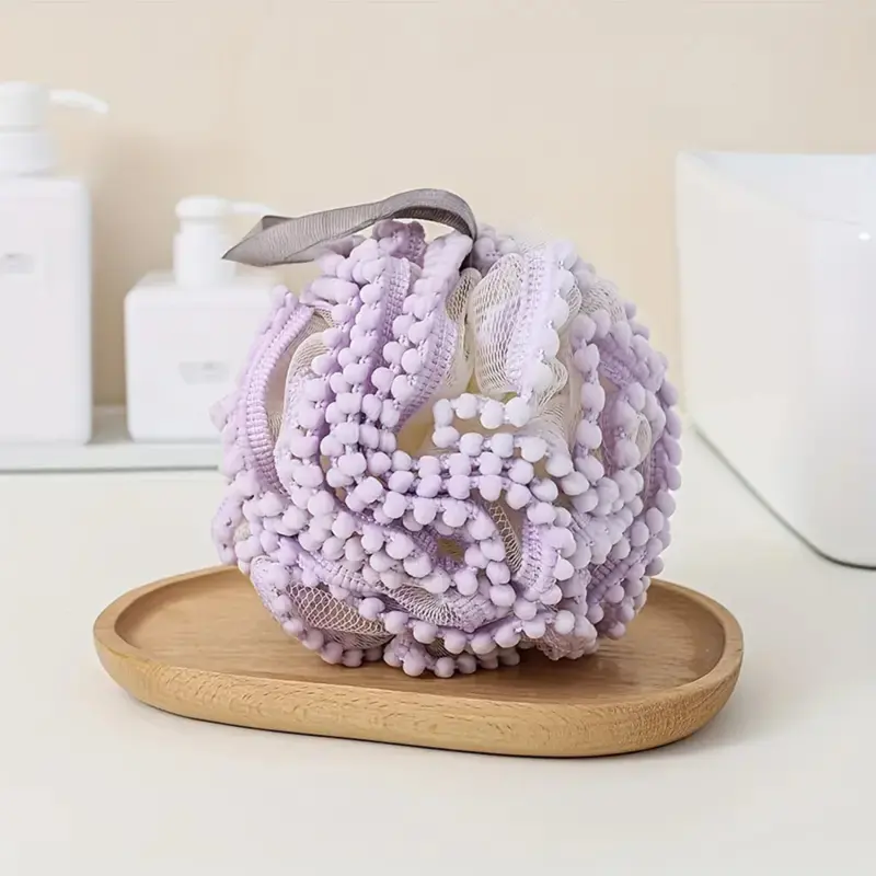 Soft Mesh Bath Sponge Balls Skin Cleaning Brush Shower Puff Body Cleaner Exfoliating Scrubbers Bath Flower Bathing Accessories