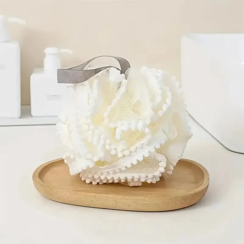 Soft Mesh Bath Sponge Balls Skin Cleaning Brush Shower Puff Body Cleaner Exfoliating Scrubbers Bath Flower Bathing Accessories
