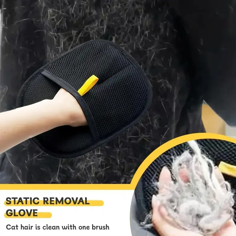 Pet Hair and Yarn Gloves for Cleaning Cat Hair Double Brush Design Can Be Reused