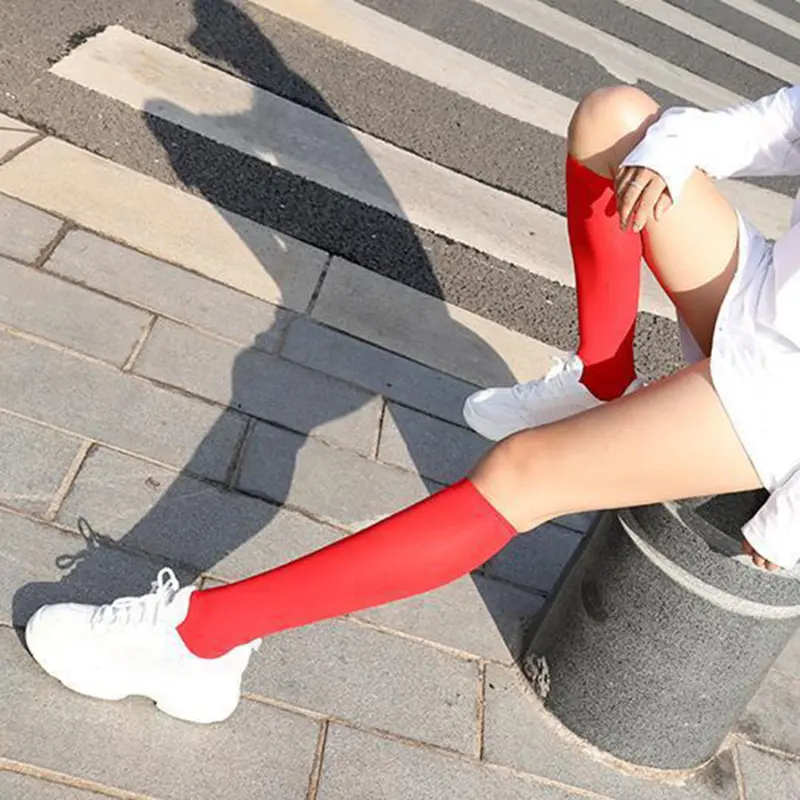 Sexy Soild Color Long Socks Women Over Knee Thigh High Over The Knee Stockings Lolita Ladies Girls Warm Knee Socks