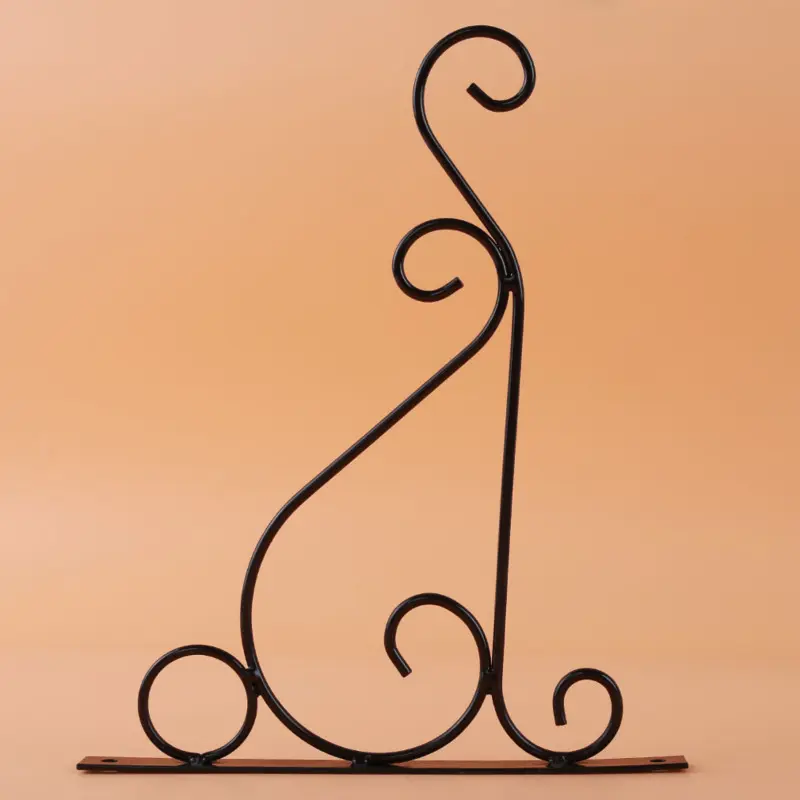 1Pc Hanging Plants Bracket Wall Hanging Metal Iron Hanging Hook Bracket Hook Flowerpot Plant Holder Hanger Garden Outdoor Decor