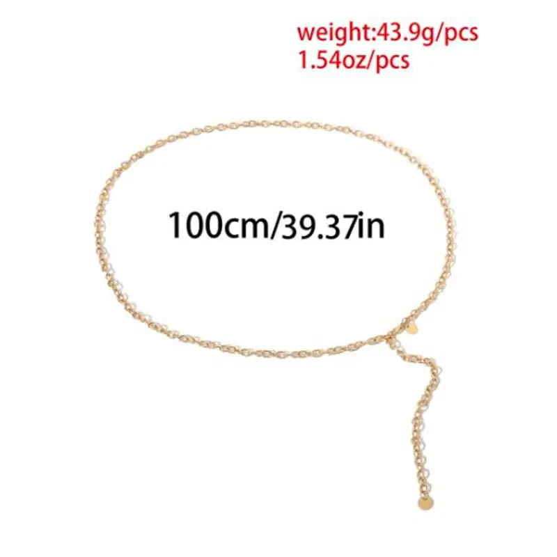 Fashion Women Lady Waist Chain Belt Metal Gold Silver Color Waistband Chain Belt For Dress Shirts Clothes Accessories