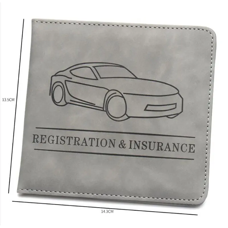 Car Registration and Insurance Holder Car Accessories Vehicle Glove Box Car Organizer Car Essential Document Card Wallet
