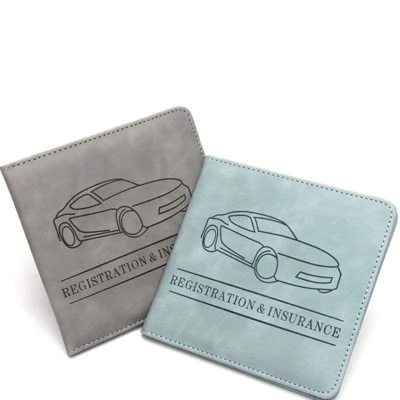 Car Registration and Insurance Holder Car Accessories Vehicle Glove Box Car Organizer Car Essential Document Card Wallet