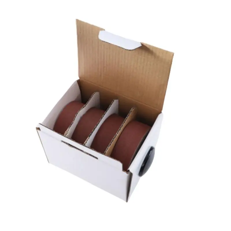 4/5/6 Roll Grits Sandpaper 6M Dry Grinding Emery Sanding Belt 20ft Abrasive Paper Pack with Dispenser Cloth for Metal Polishing