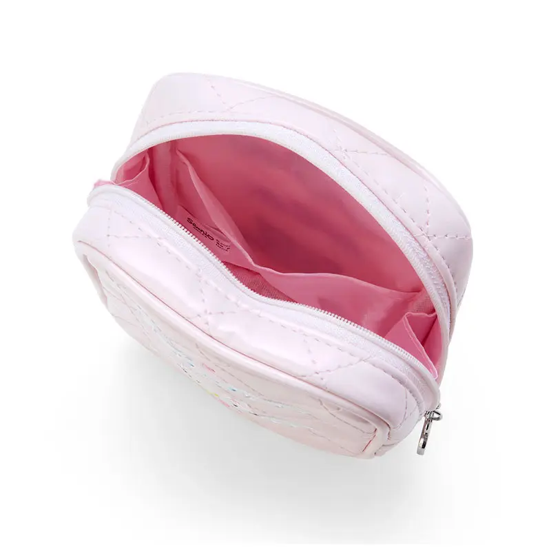 Sanrio Kuromi Melody Hellokitty Pu Zero Wallet Embroidered Lipstick Earphone Storage Bag Kawaii Pink Shoulder Crossbody Bag