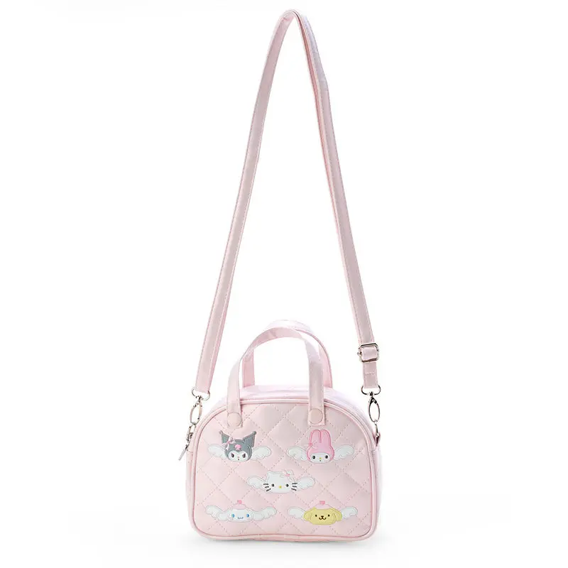 Sanrio Kuromi Melody Hellokitty Pu Zero Wallet Embroidered Lipstick Earphone Storage Bag Kawaii Pink Shoulder Crossbody Bag