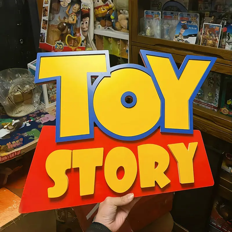 Herocross: Toy Story 3D Logo Living Room Home Cartoon PVC Decoration for Boys' Bedroom Collection Ornaments for Girls' Christmas
