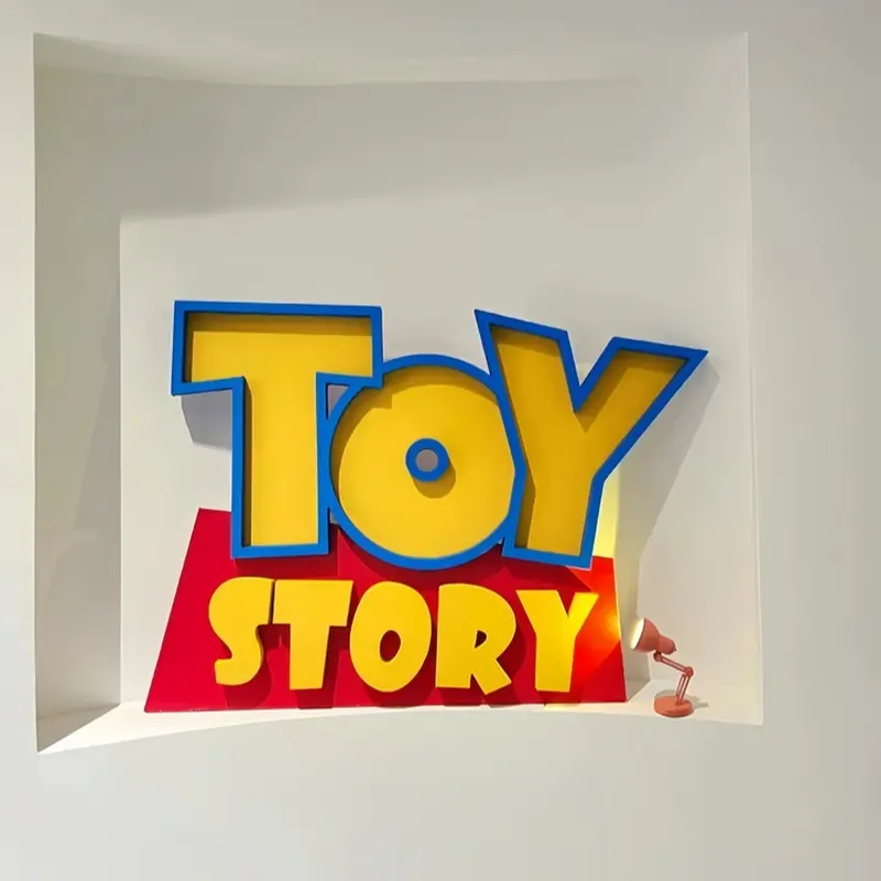 Herocross: Toy Story 3D Logo Living Room Home Cartoon PVC Decoration for Boys' Bedroom Collection Ornaments for Girls' Christmas