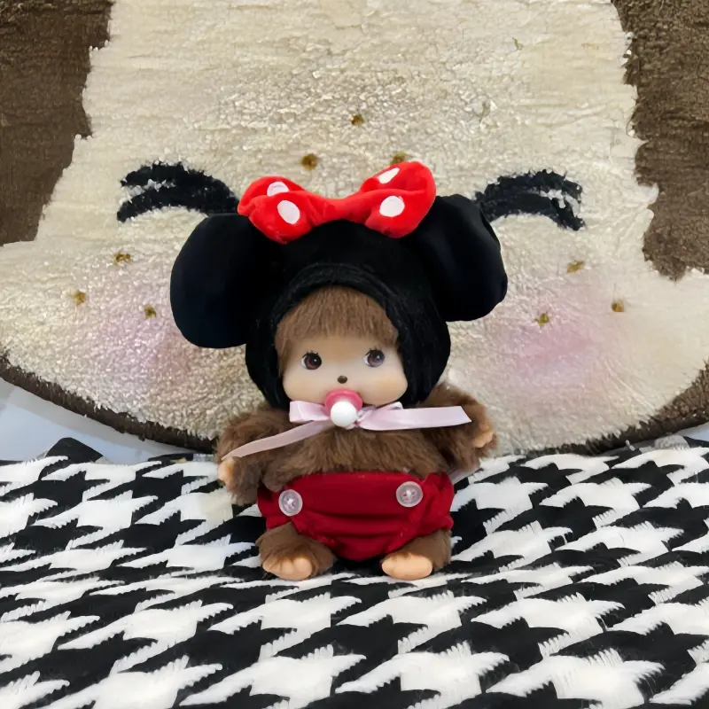 In Stock 15cm Mongon Monkey Kawaii Doll Keychain Bag Pendants Toy Hand Puppet Decompression Children Cute Gift Decoration Gift