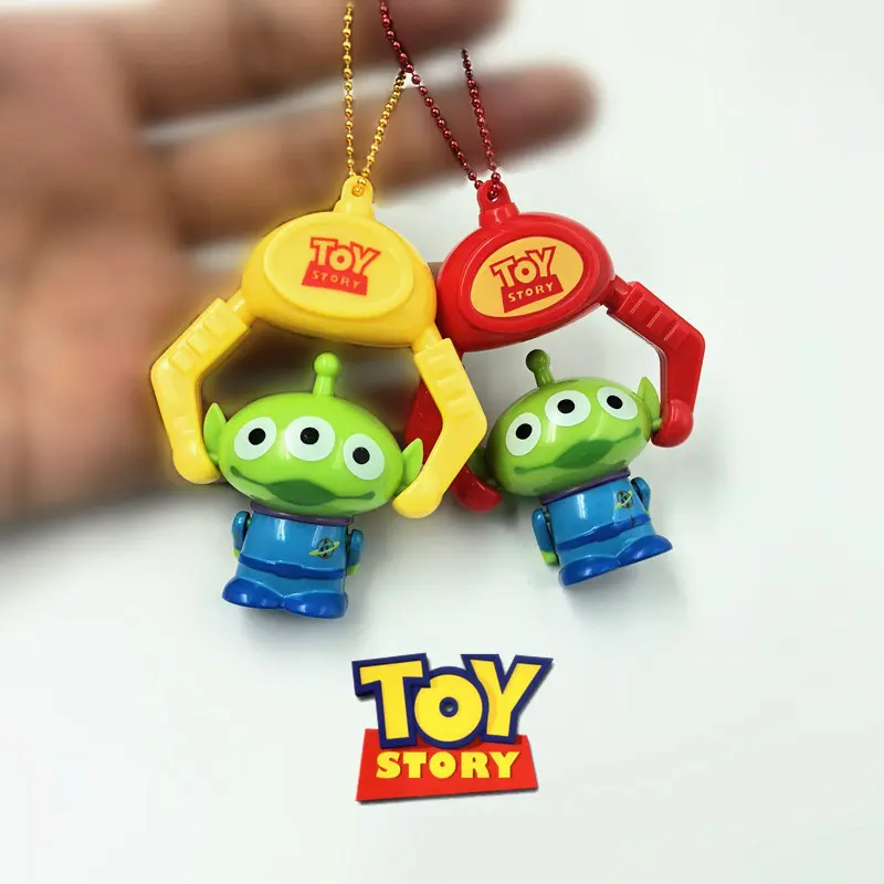 Disney Toy Story Keychain Cute Three Eyes Alien Keyring Pendant Kawaii Bag Accessories Decorative Kids Charm Gift Key Chain