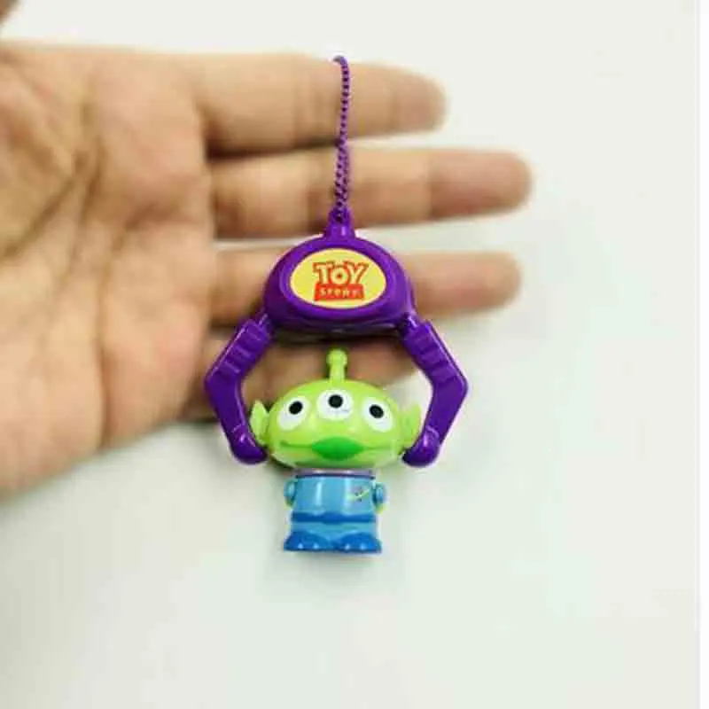 Disney Toy Story Keychain Cute Three Eyes Alien Keyring Pendant Kawaii Bag Accessories Decorative Kids Charm Gift Key Chain