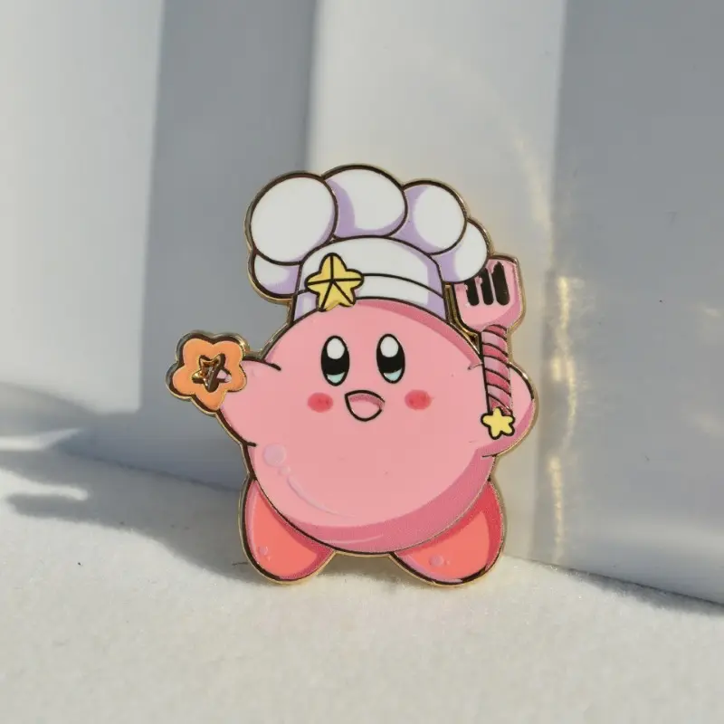 Kirby Anime Pin Cartoon and Anime Derivative Accessories Bags Decorations Girls Cute Badge Clothes Brooch Birthday Party Gifts