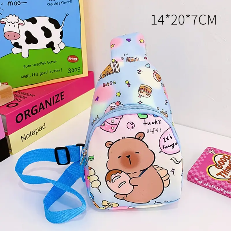 Capybara Backpack Cute Doll Stuffed Bag Multifunctional Storage Bag Capybara Chest Bags Home Decoration Shoulder Messenger Bags