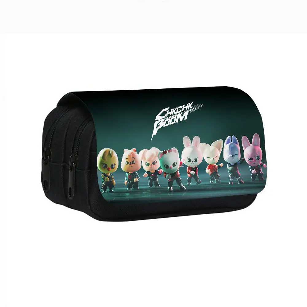 SKZOO printed double-layer pen case student stationery bag papelería divertida