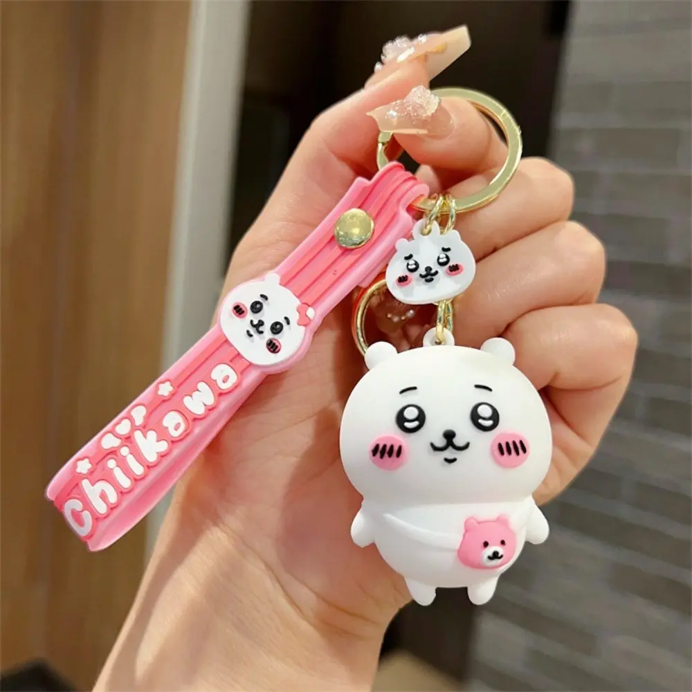 Cartoon Chiikawa Hachiware Doll Keychain Kawaii Usagi Student Schoolbag Decoration Pendant Car Keychain Accessory Girls Gifts