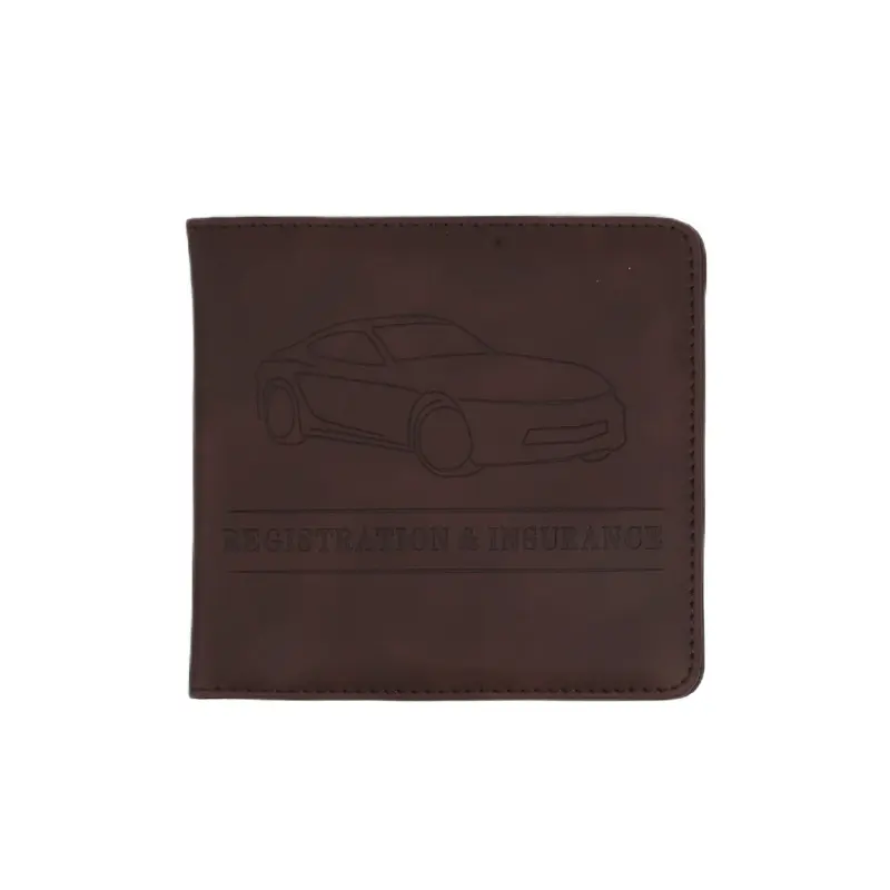 Car Registration Driver's License And Insurance Card Holder - Leather Vehicle Glove Box Automobile Documents Paperwork Organizer