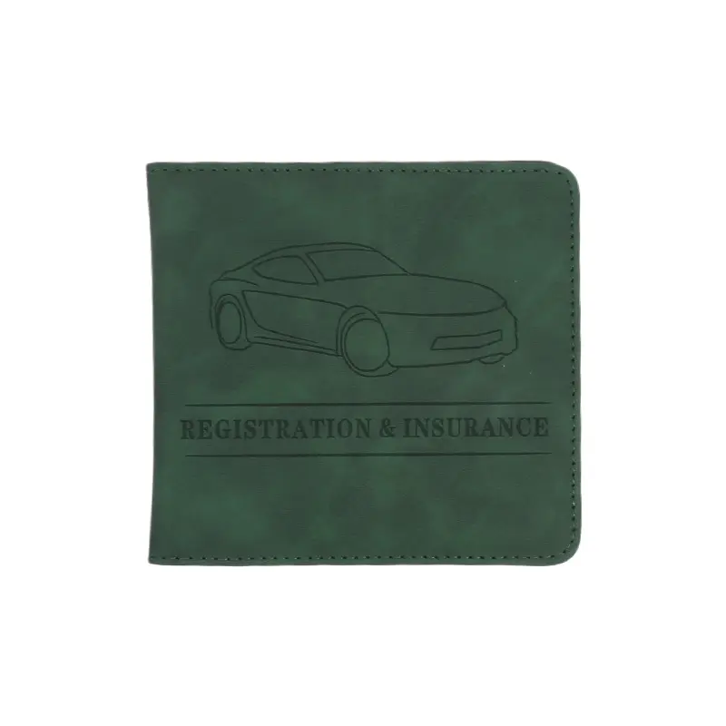 Car Registration Driver's License And Insurance Card Holder - Leather Vehicle Glove Box Automobile Documents Paperwork Organizer