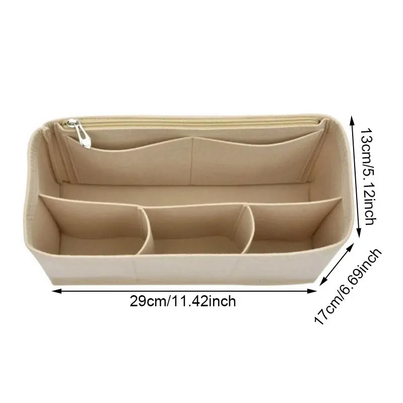 Felt Insert Liner Purse Organiser Pouch Handbag Tote Bag Internal Bag For Liz Visetos