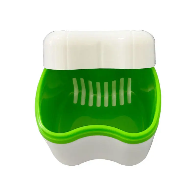 Denture Box Bathroom Denture Cup False Tooth Holder Mouthguard Cleaning Container Dental Retainer Organizer Storage Case