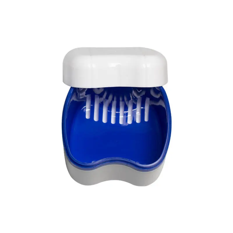 Denture Box Bathroom Denture Cup False Tooth Holder Mouthguard Cleaning Container Dental Retainer Organizer Storage Case