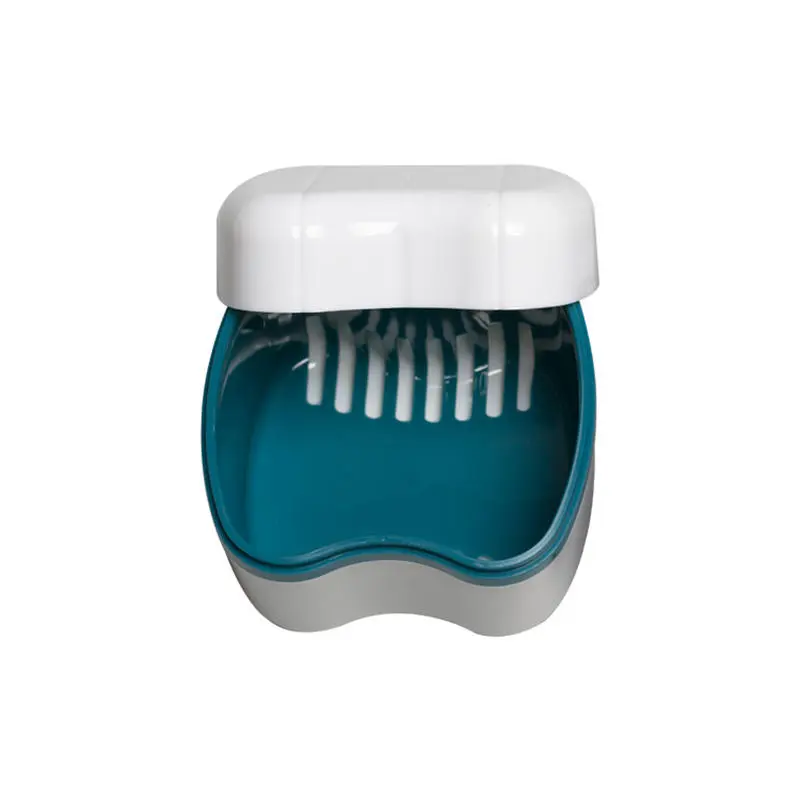 Denture Box Bathroom Denture Cup False Tooth Holder Mouthguard Cleaning Container Dental Retainer Organizer Storage Case